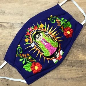 Our Lady of Guadalupe Face Mask Cover Purple